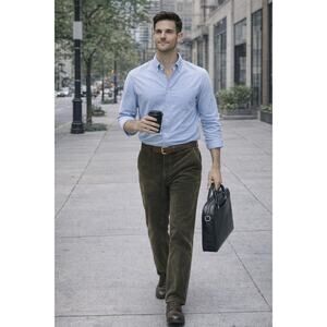 Vintage Polo Ralph Lauren Breen Corduroy Pants 36x30 Preppy Retro Workwear